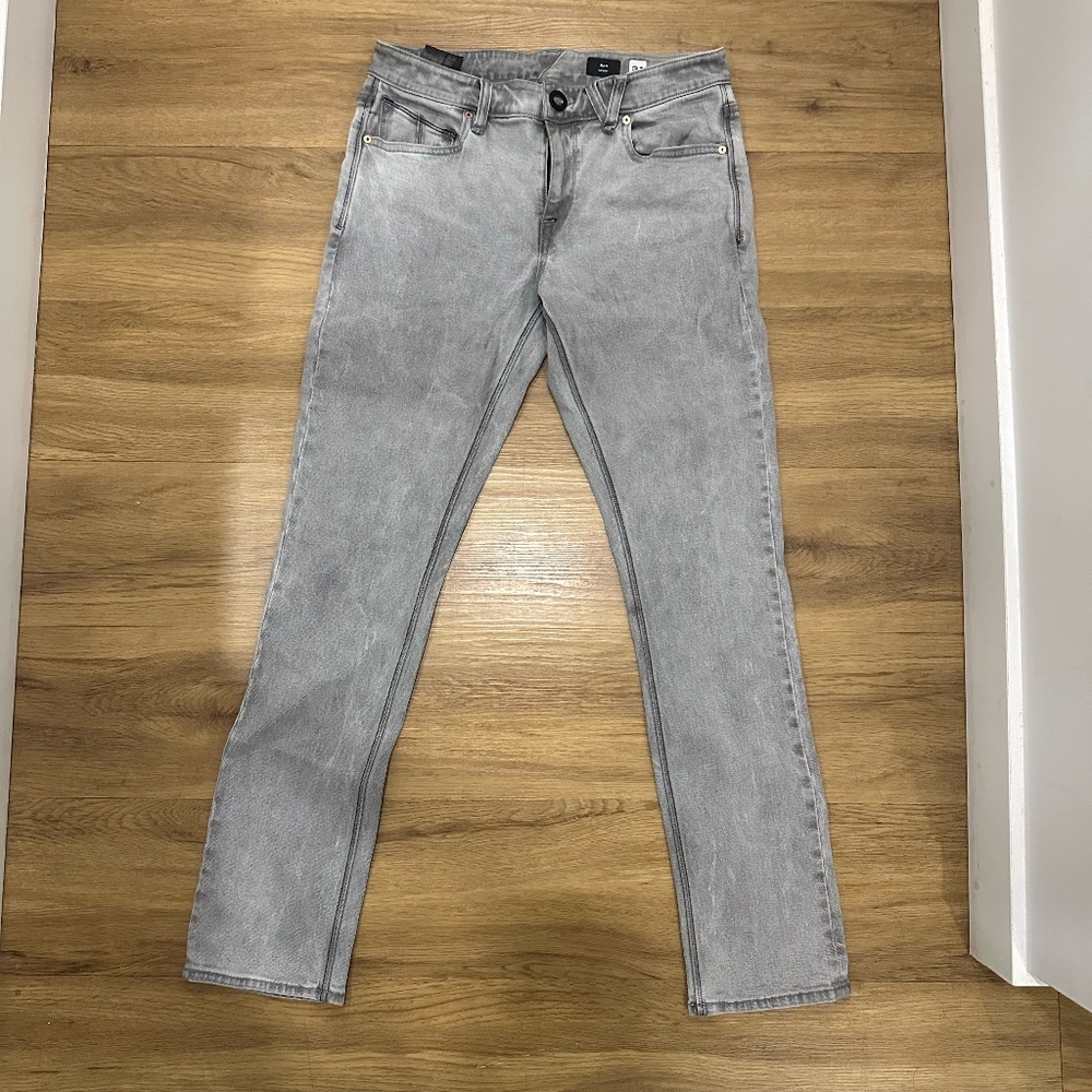 Volcom 2 x 4 Skinny Grey Jeans Size 31